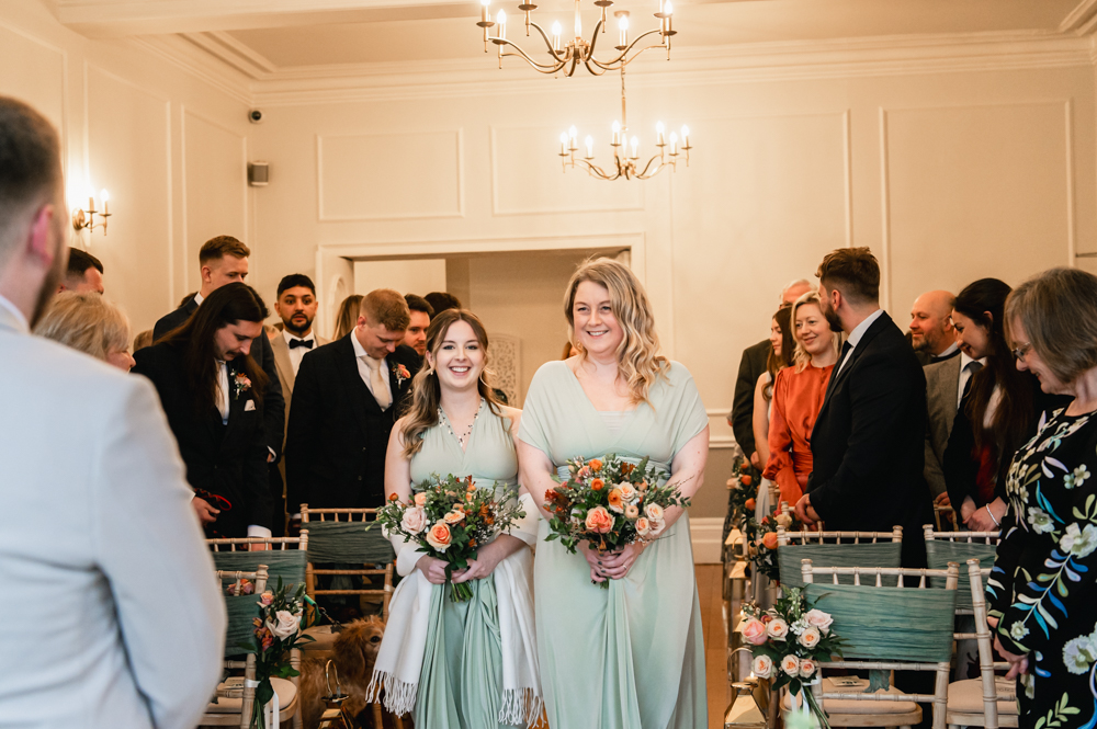 bridesmaids colourful wedding cotswolds
