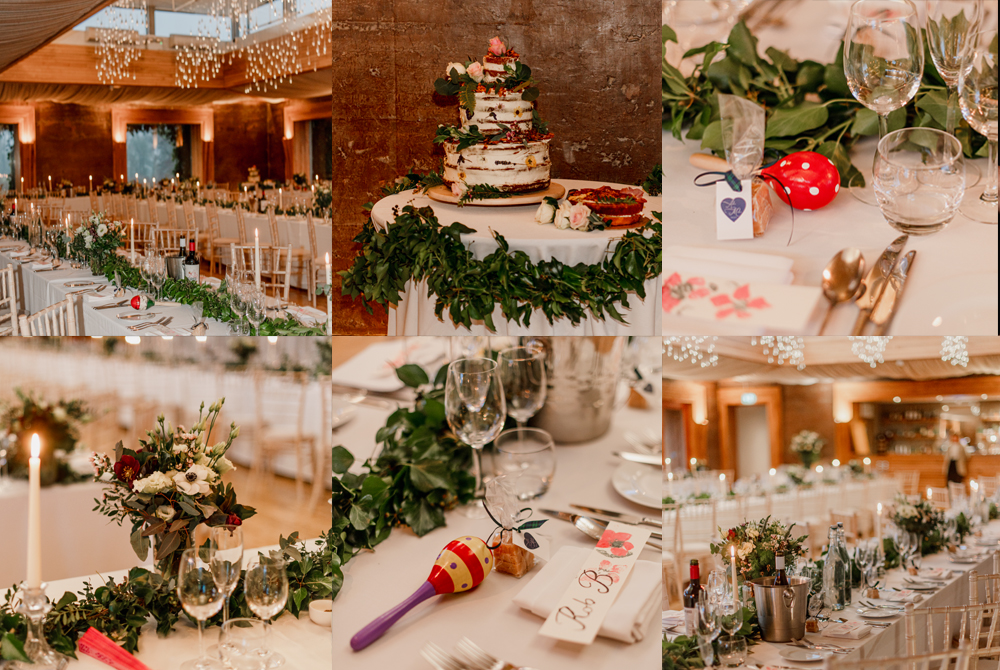 table settings Gillyflower Elmore court wedding