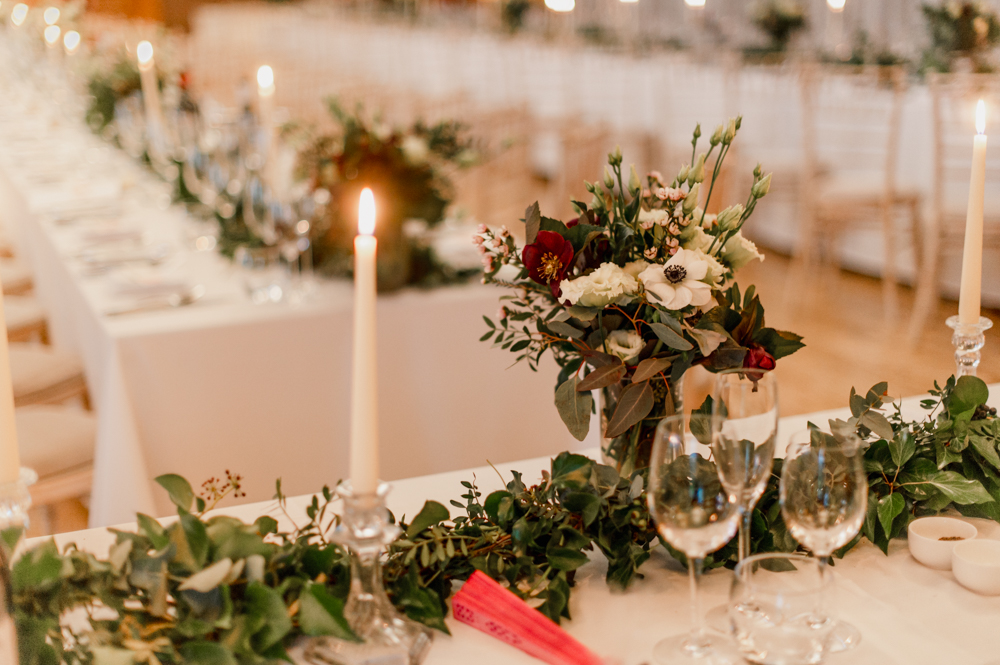 florals winter wedding  elmore court 