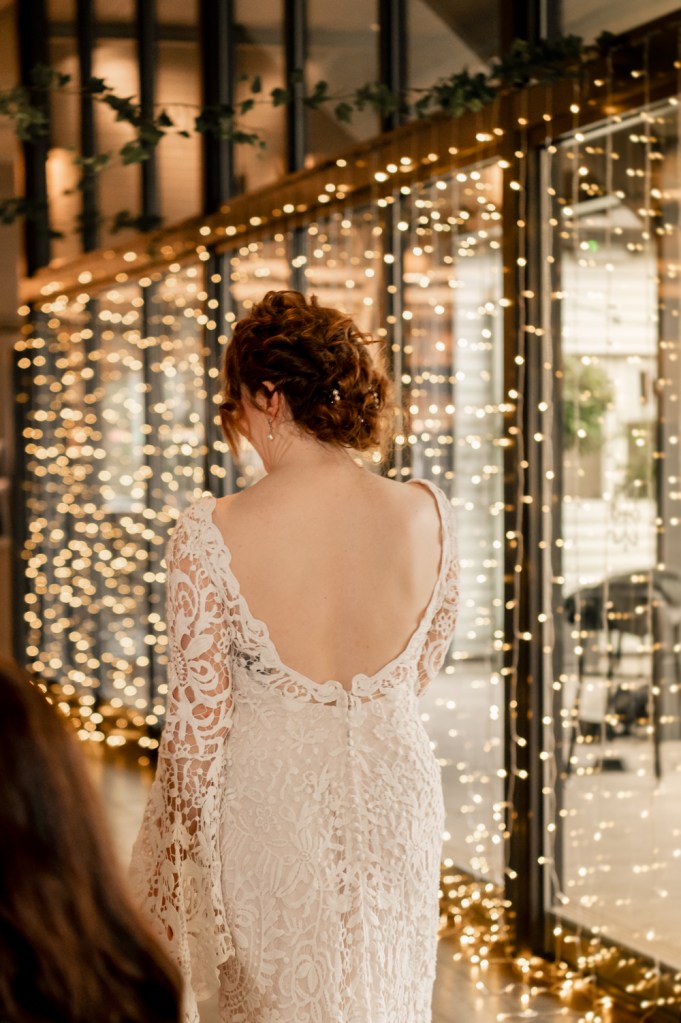 open back lace wedding dress