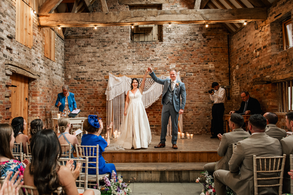 registrar wedding ceremony at  milton end barn gloucestershire