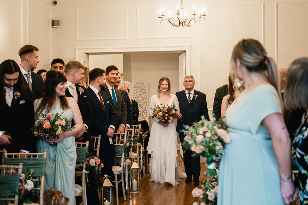 bride walking down the aisle 