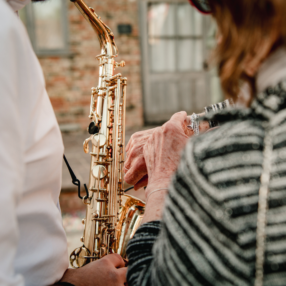 sax music at wedding milton end farm wedding photography