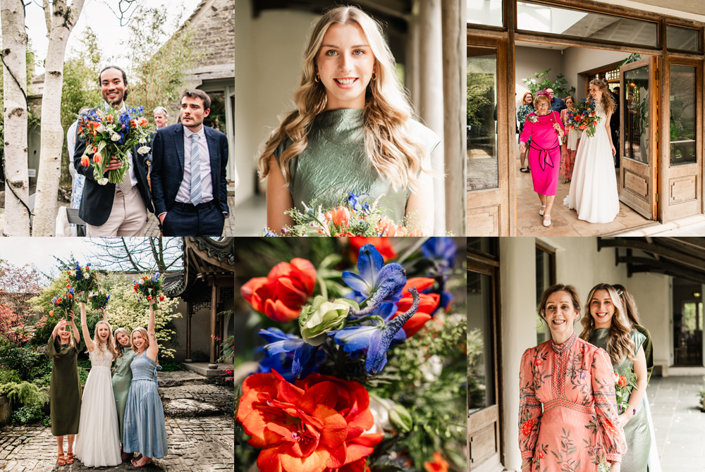 colourful guests matara centre wedding in the cotswolds