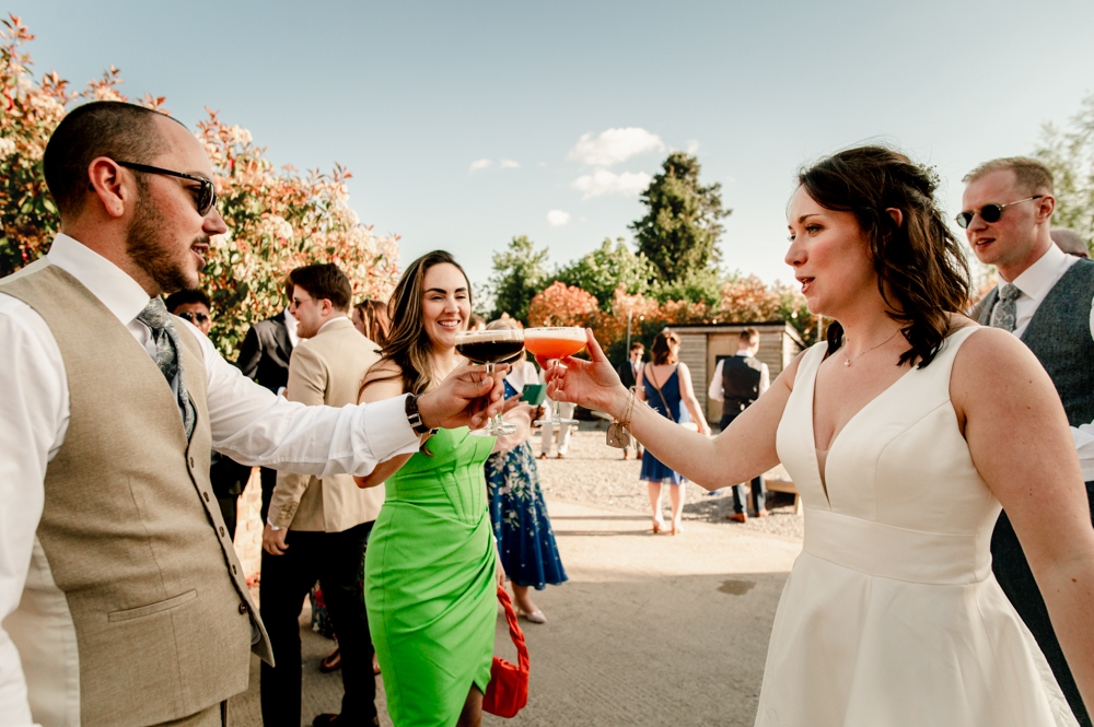 cocktail hour toasts storytelling wedding photography