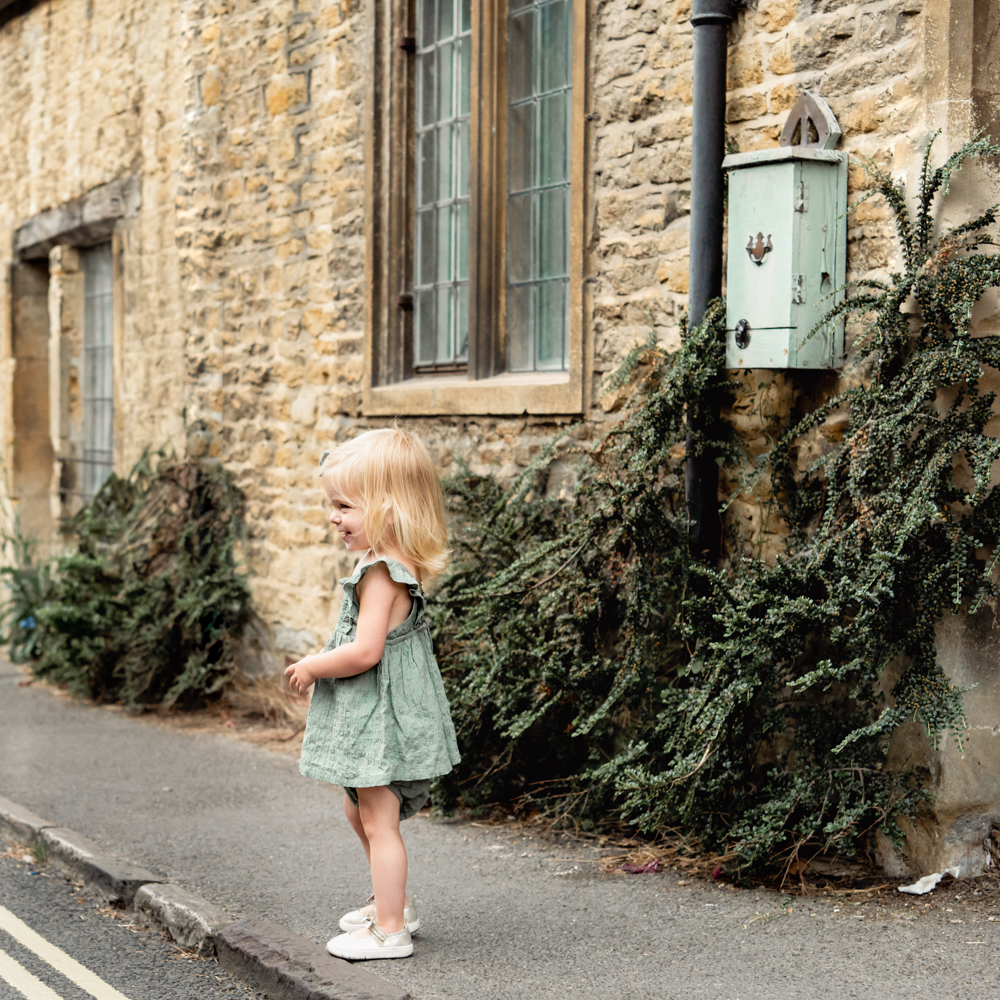 girls in a village cotswolds