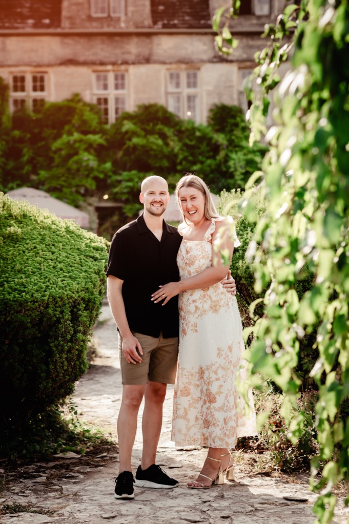 couple at sunset cotswolds the pig hotel
