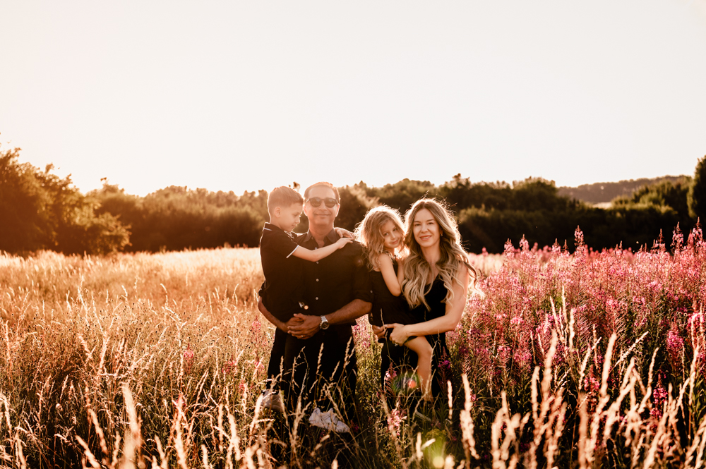 sunset family photo shoot