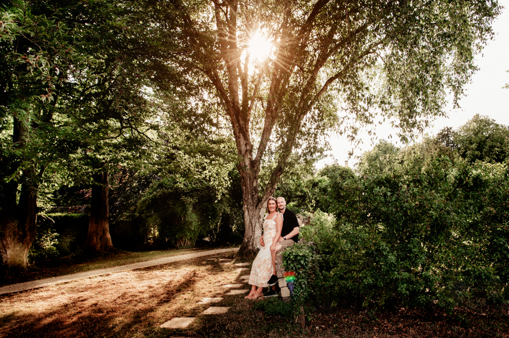 sunset engagement photo shoot  in the cotswolds