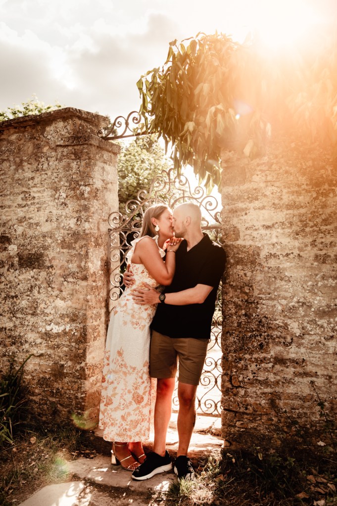 sunset proposal in the cotswolds