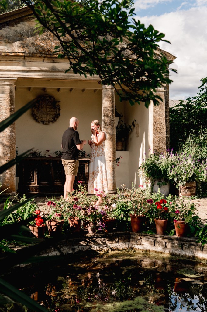 candid photo of a surprise proposal