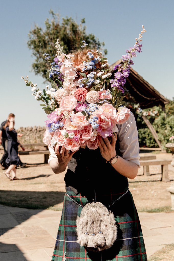 floral wedding old lodge cotswolds