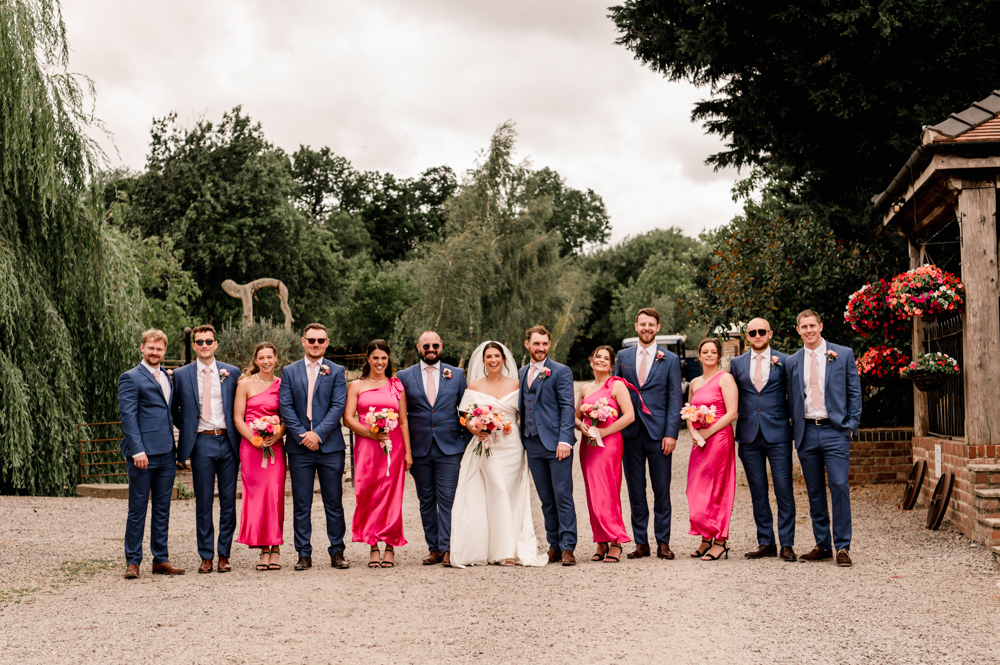 bridesmaids and groomsmen group shots