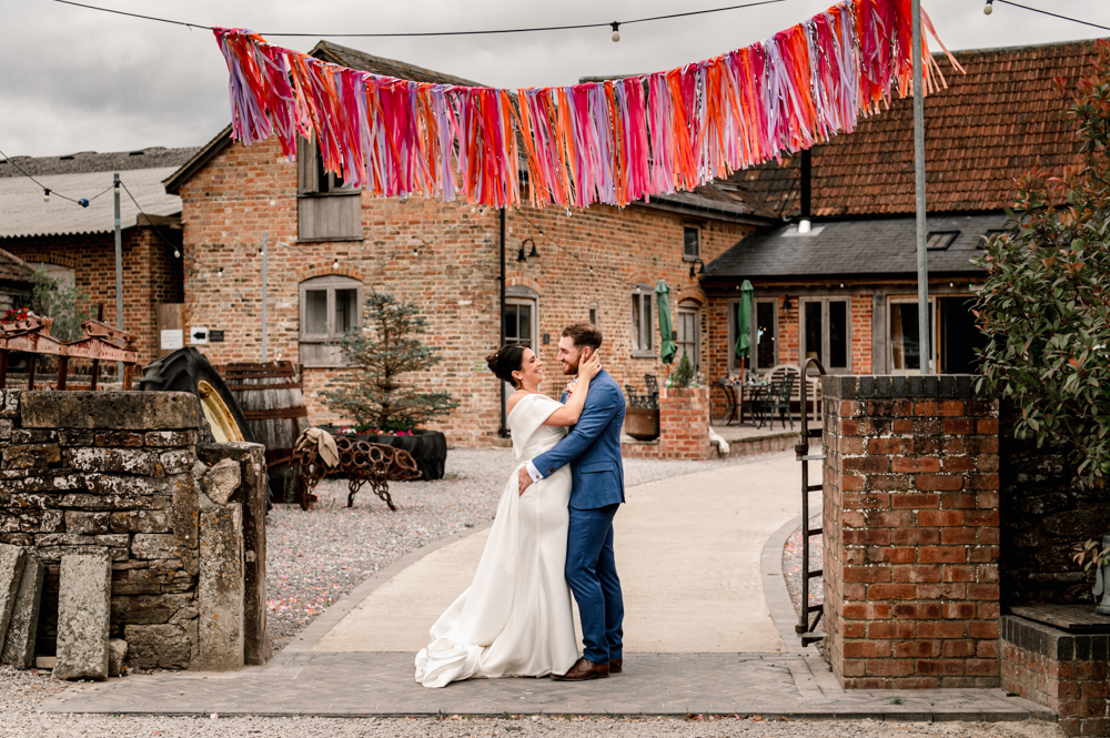colourful wedding pink orange