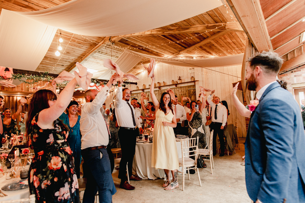 entrance napkin waving