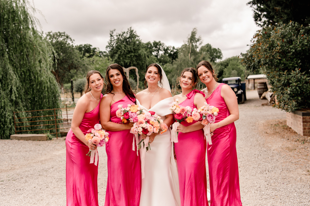 bride and bridesmaids