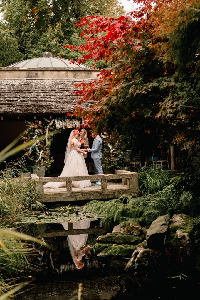 Matara wedding ceremony cloistered courtyard cotswolds
