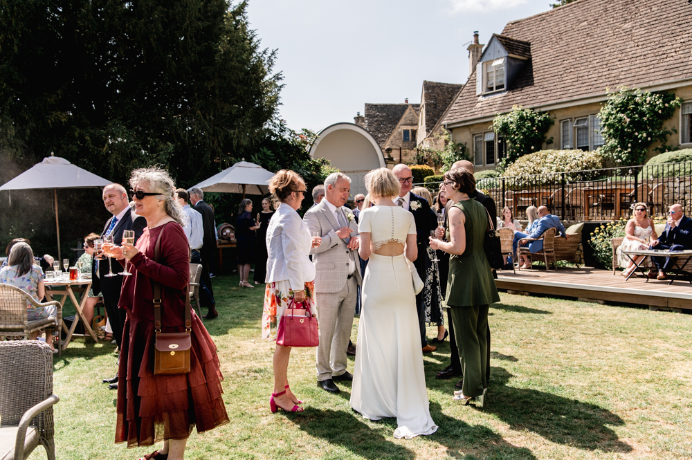 wedding reception in a hotel garden cotswolds