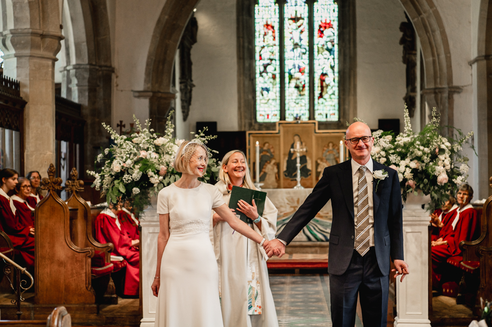 bride and groom church wedding