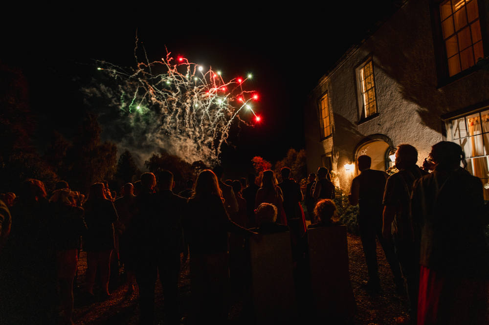 kingscote house fireworks wedding