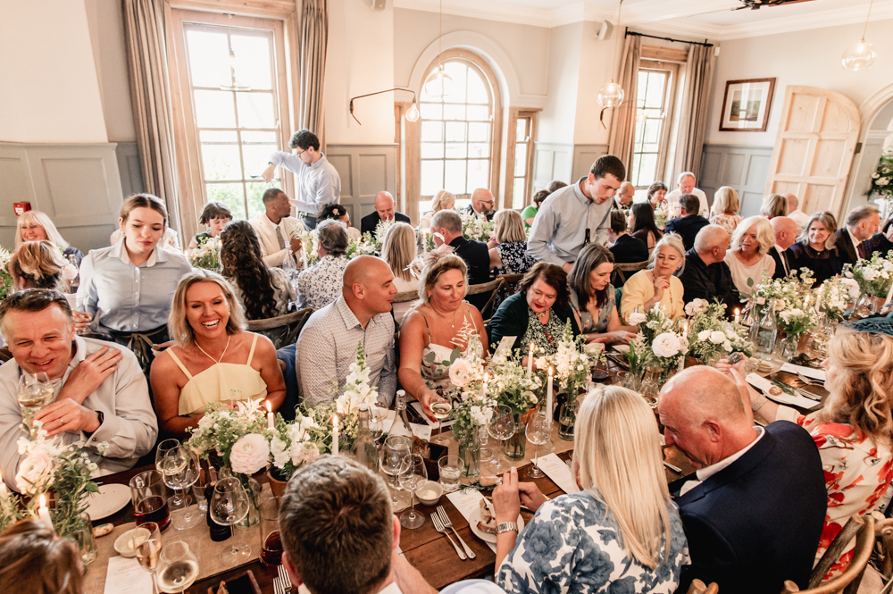 wedding breakfast feast sharing tables