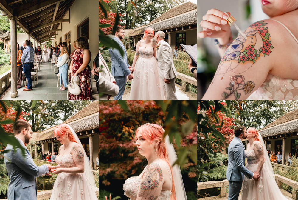 wedding ceremony at Matara centre cotswolds