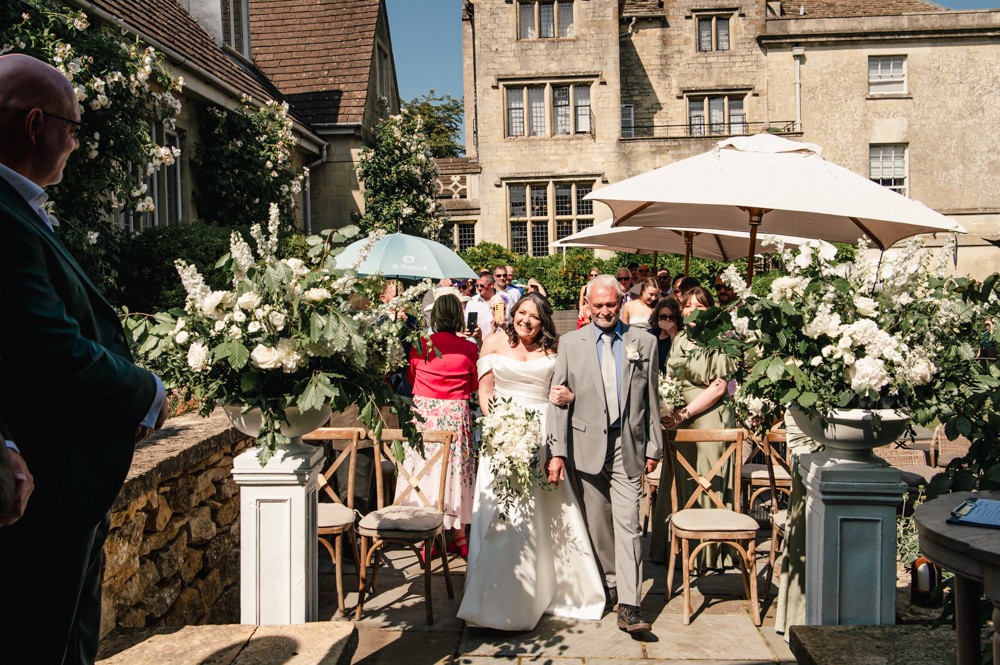 outdoor wedding at a boutique hotel england