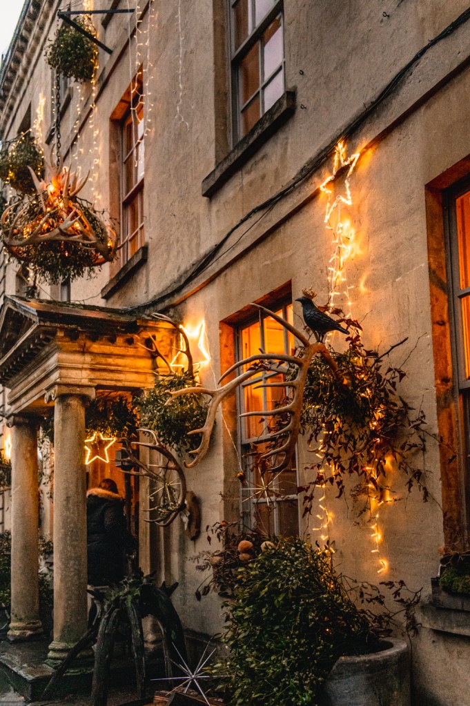 Christmas decorations in the Cotswolds