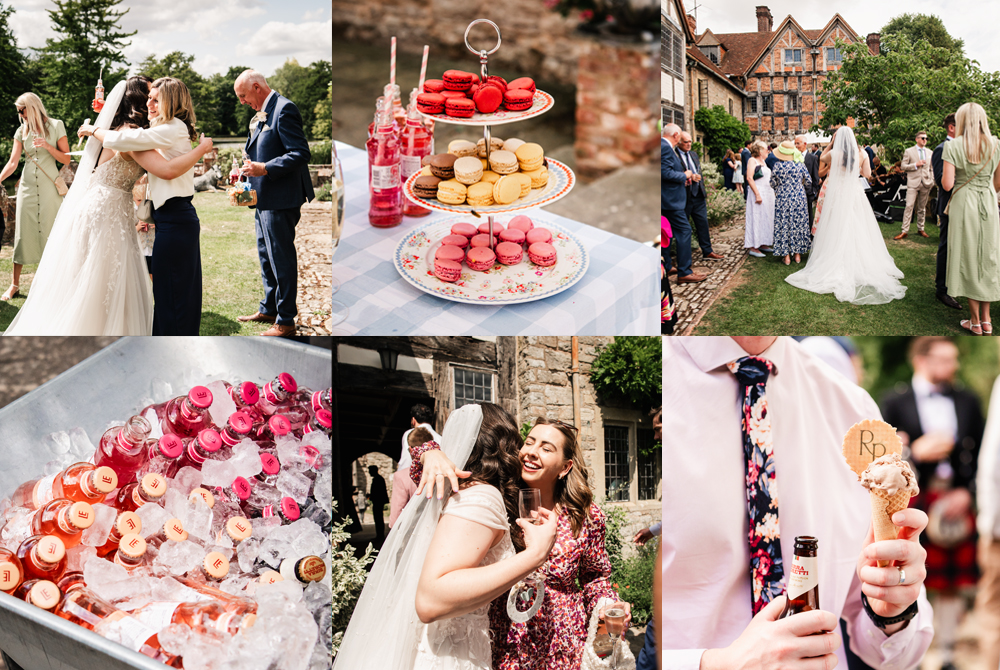 colourful summer wedding castle