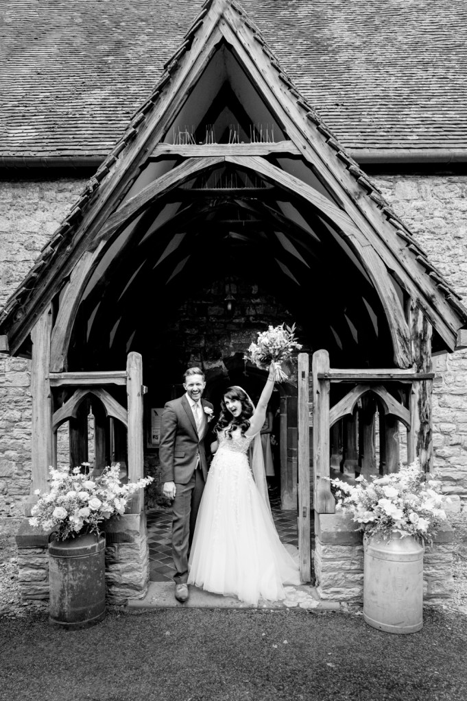 bride and groom church 
birtsmorton court