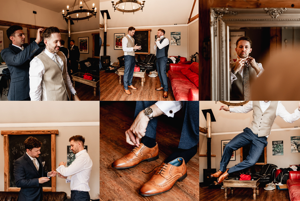 groom getting ready birtsmorton court