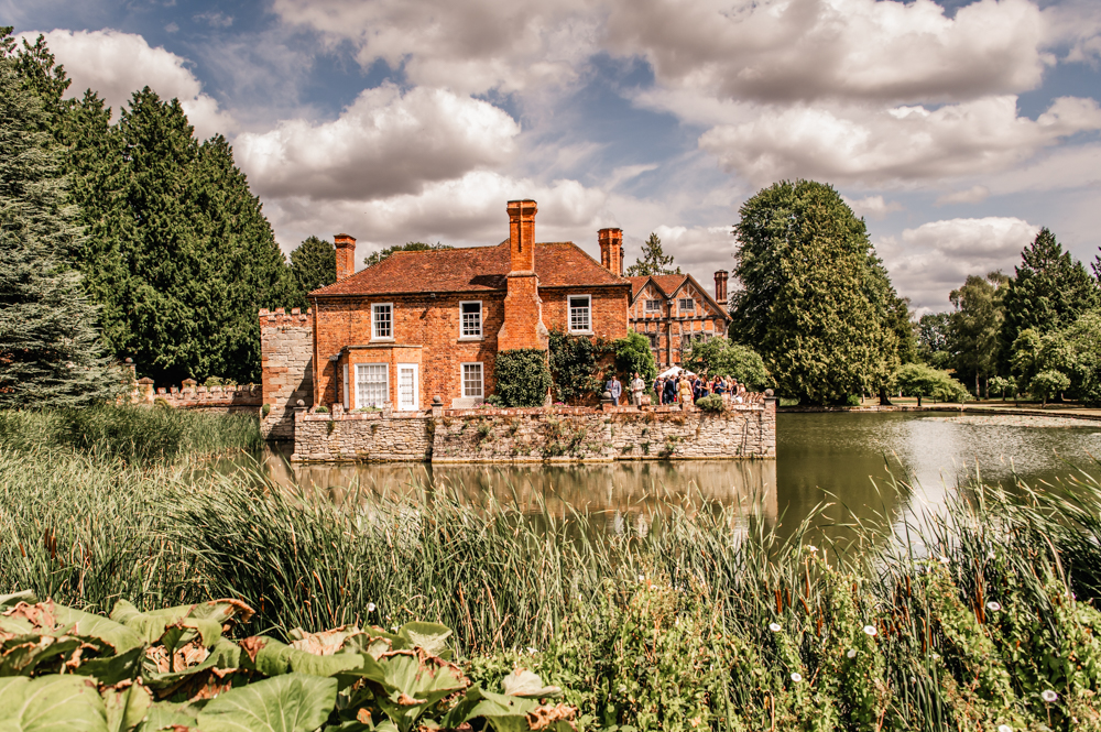 wedding castle with moat england