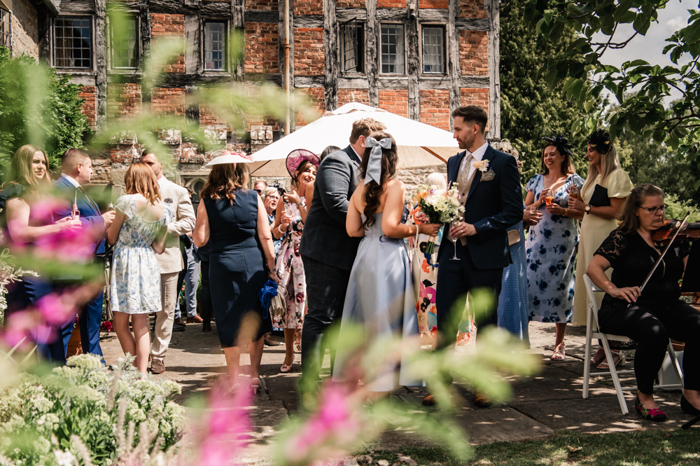 outdoor wedding moated castle