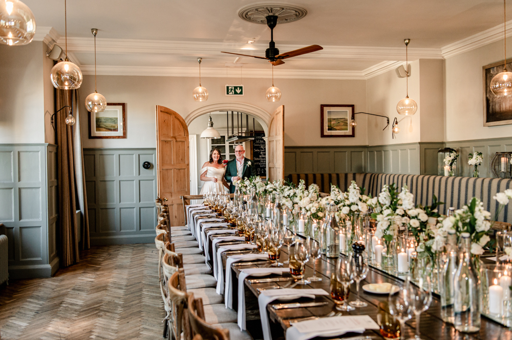 long wedding table the painswick hotel  cotswolds