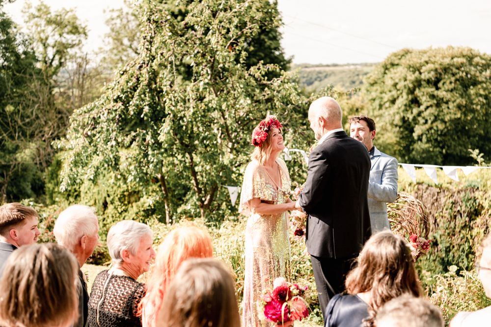 outdoor wedding ceremony in nature