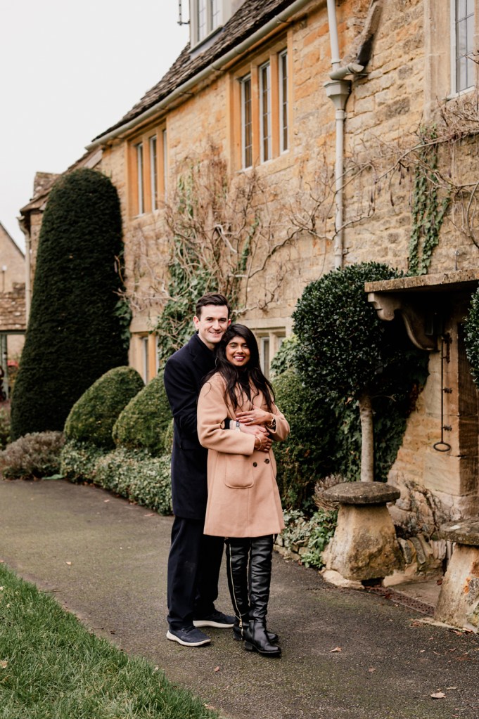 couple in a cotswold village