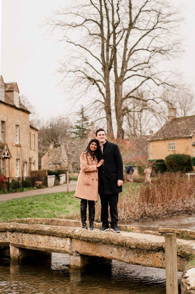 couple in a cotswold village