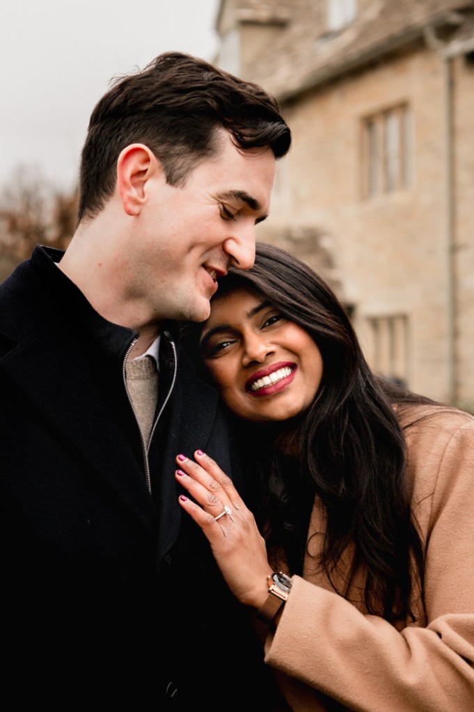 newly engaged couple