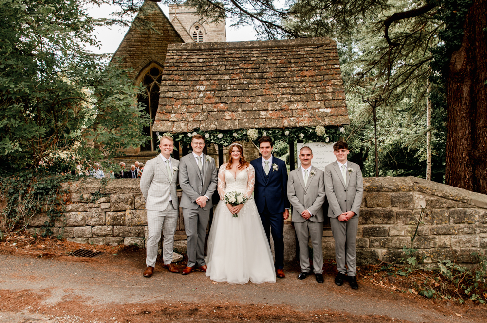 romantic small church wedding cotswolds