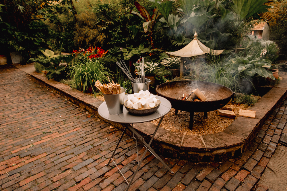 firepit and marshmallows at matara centre wedding venue 