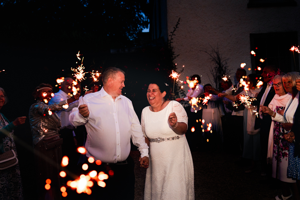 sparklers at matara centre wedding gloucestershire